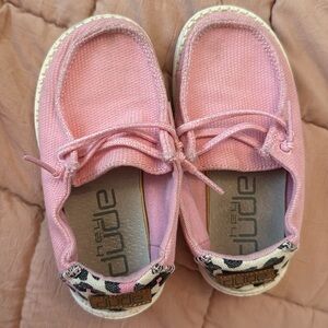 Hey Dude Pink Kids Moccasins